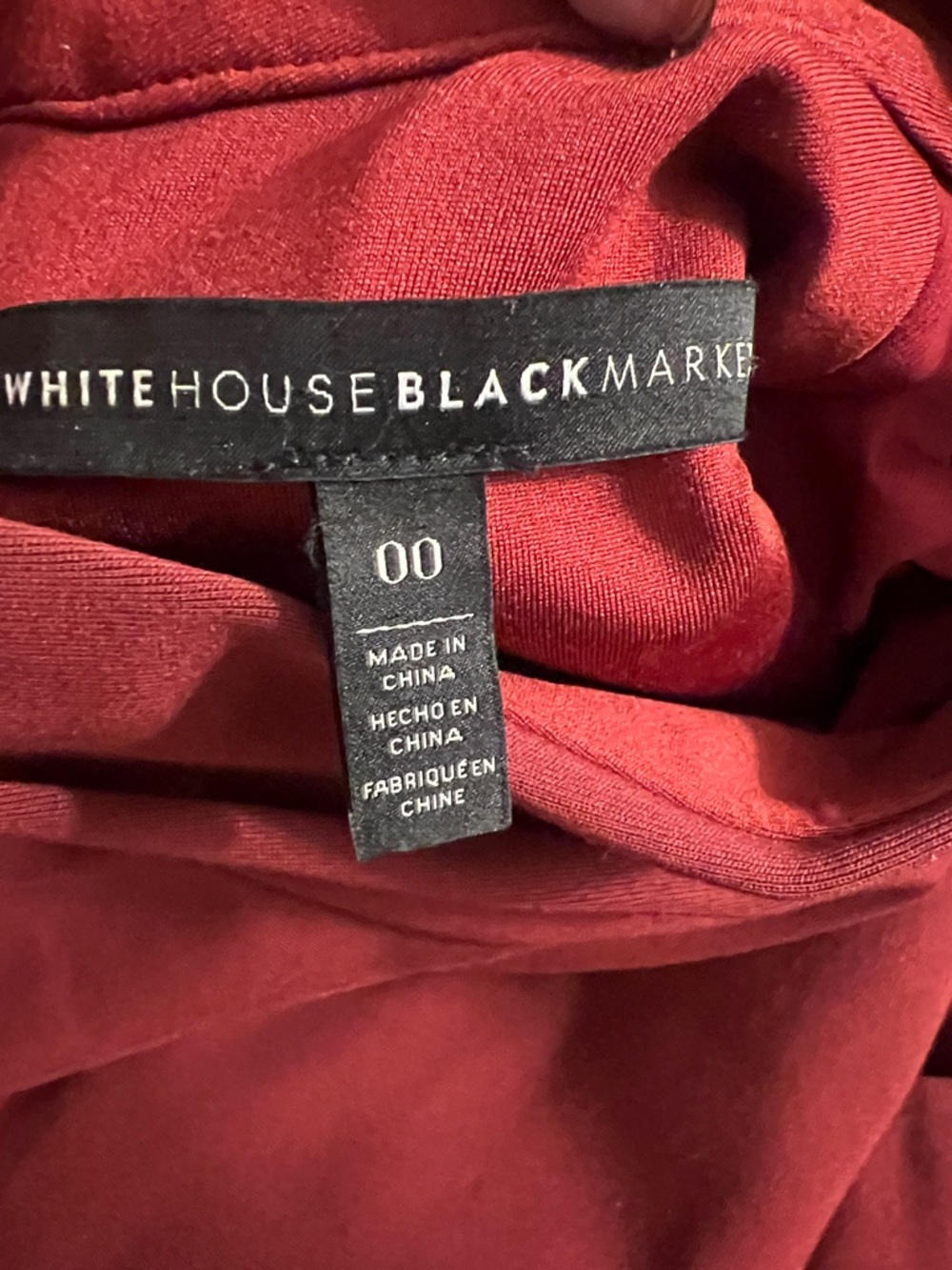 White House Black Market Sleeveless Mock Neck Midi Dress - Burgundy - Picture 2 of 11